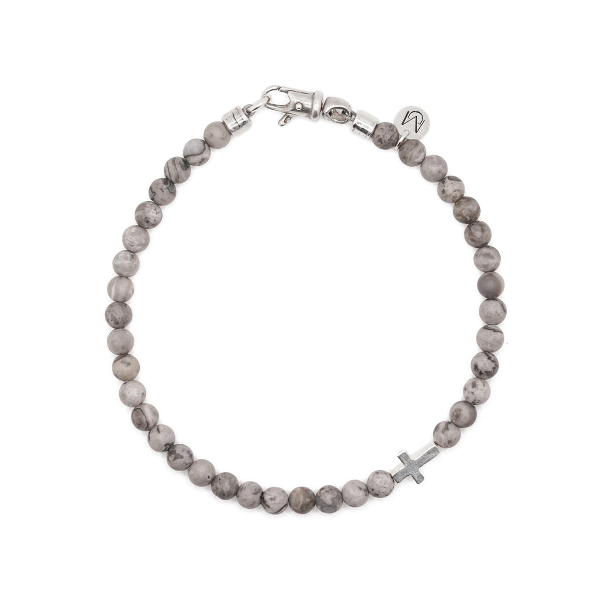 Crossroads Slim Bracelet | Gray Jasper