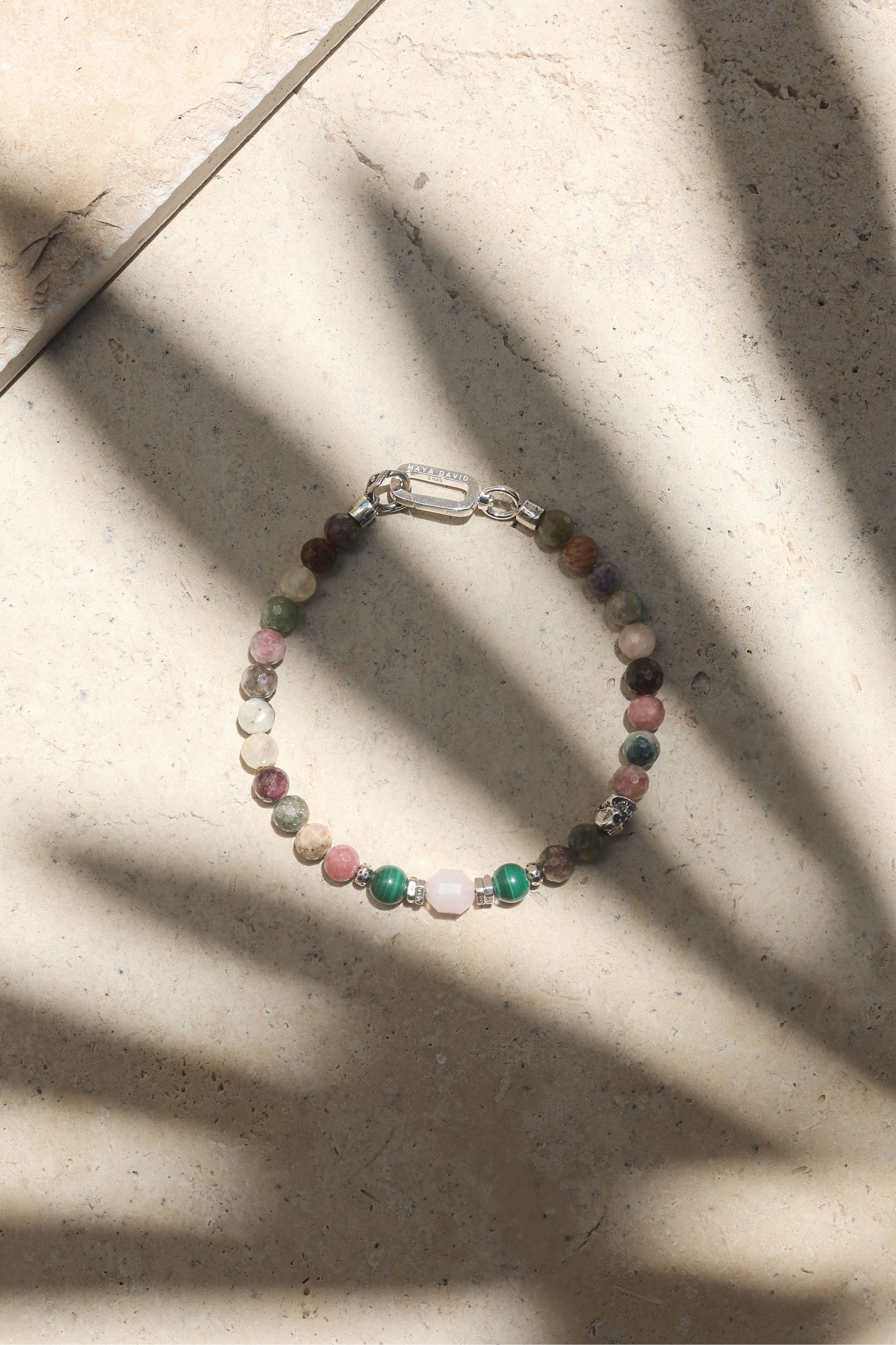Edge of Love Bracelet | Tourmaline, Malachite & Rose Quartz