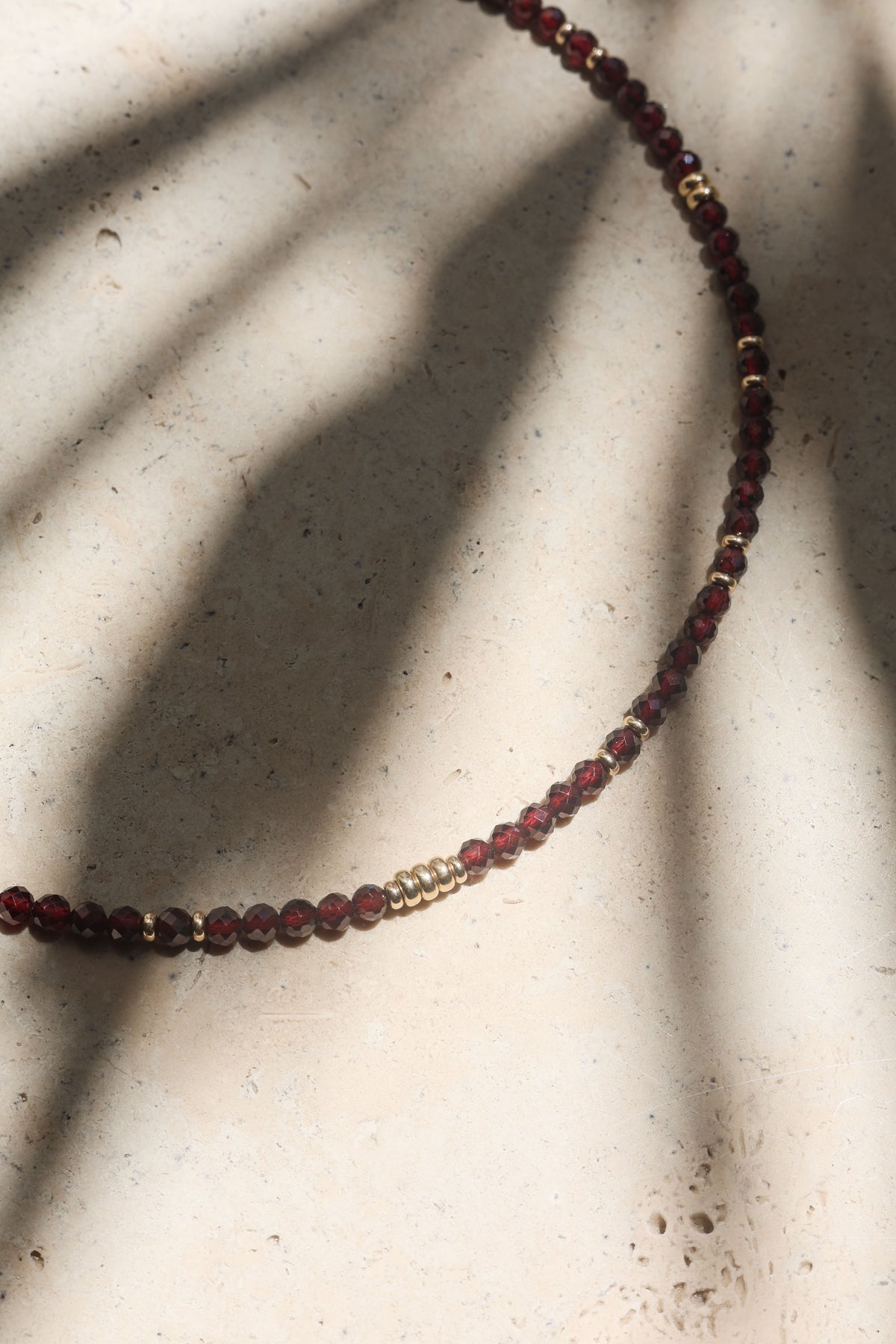 Ember Necklace | Garnet & 14K Gold | 17"