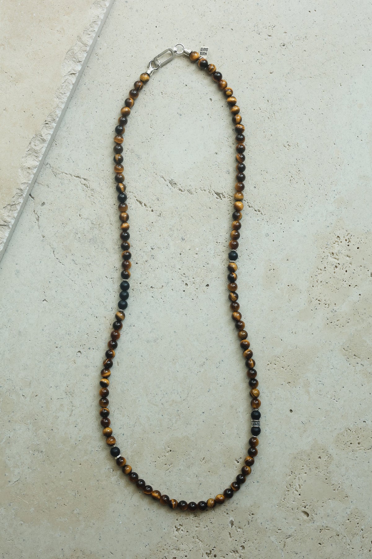 Guardian Necklace | Tiger's Eye & Matte Onyx