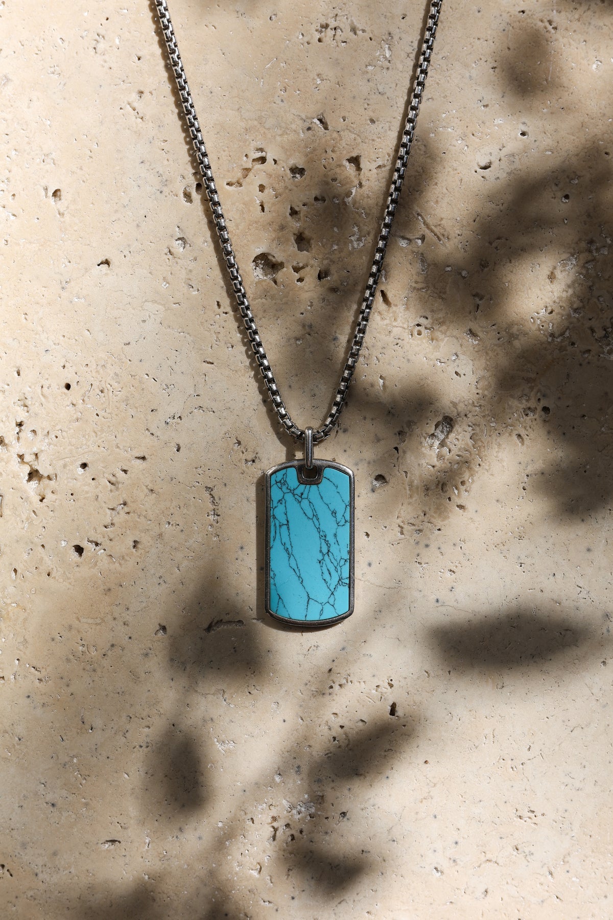 Horizon Tag Necklace | Turquoise
