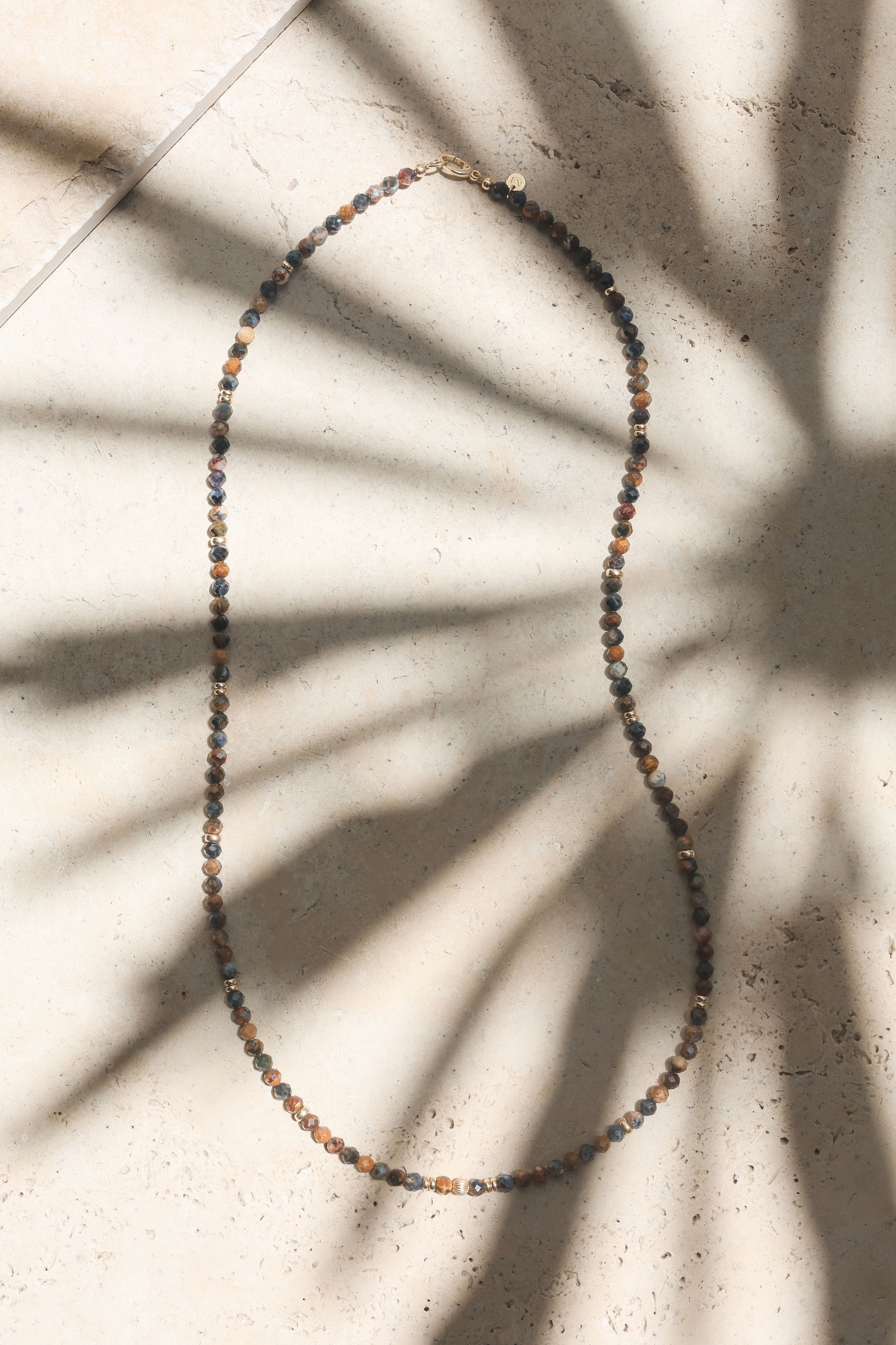 Meridian Necklace | Pietersite & 14K Gold