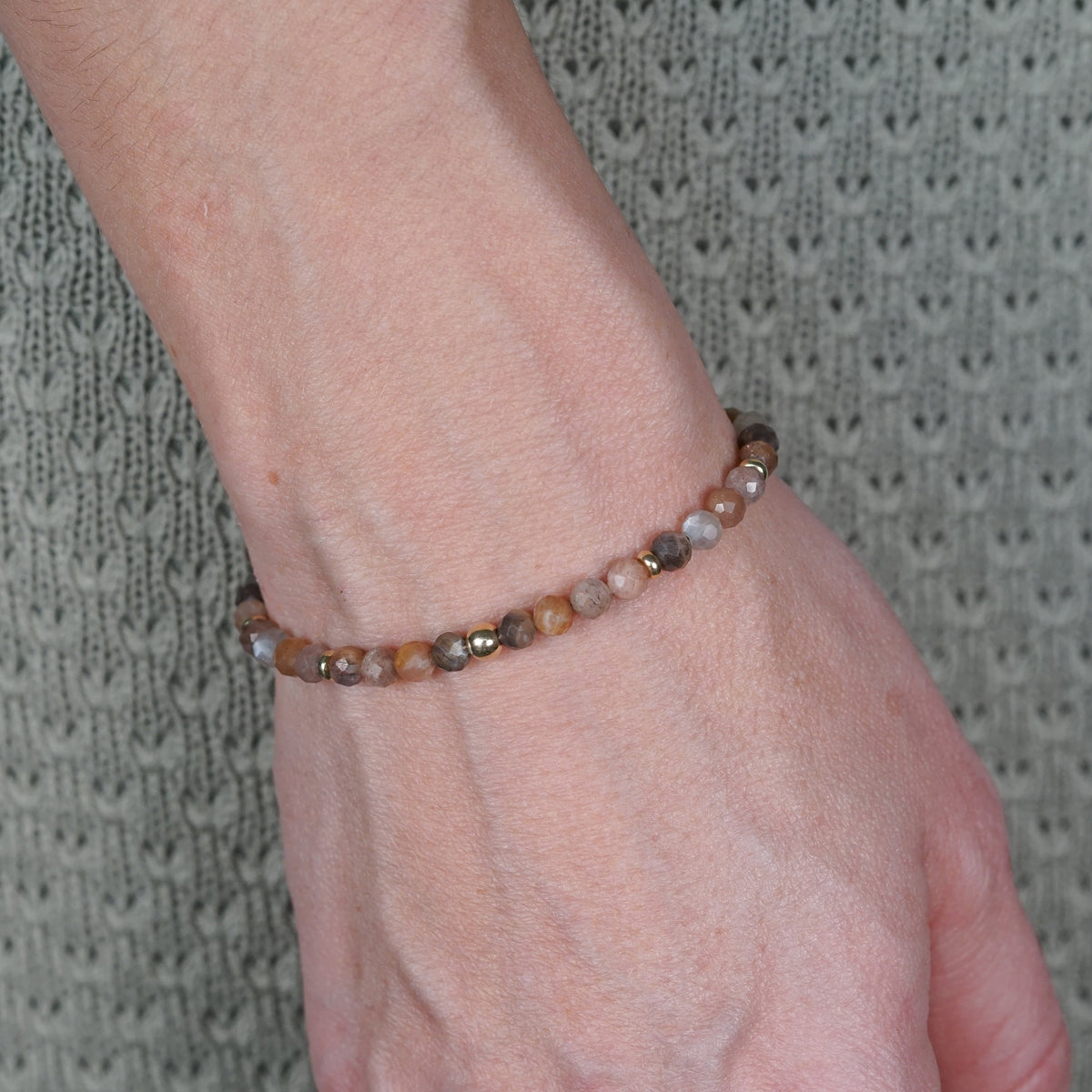 Solara Bracelet | Sunstone & 14K Gold