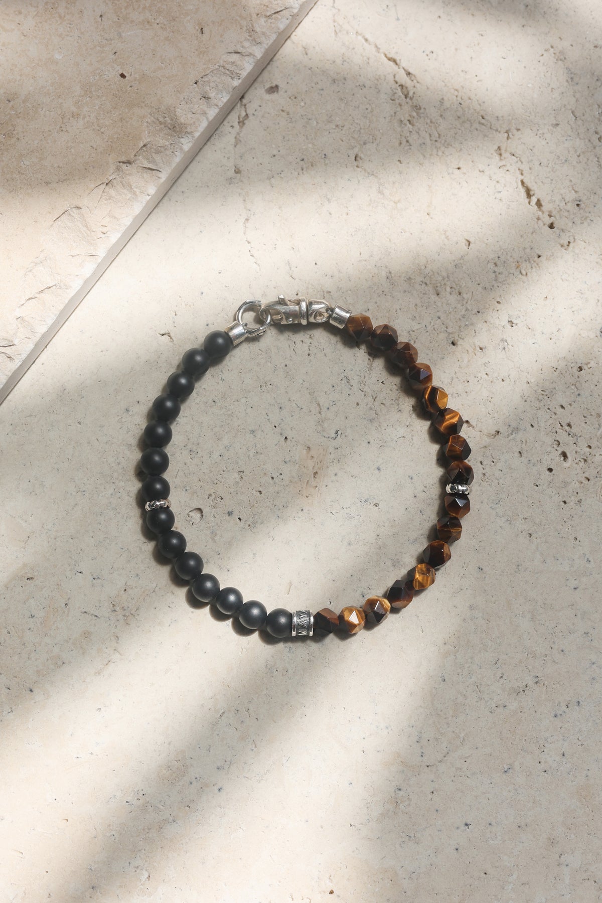 Waypoint Bracelet | Tiger's Eye & Matte Onyx